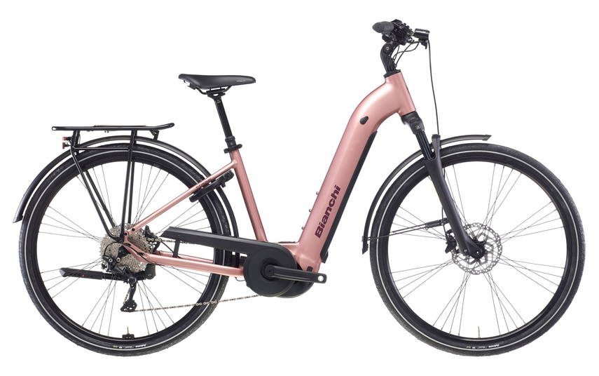 Rower BIANCHI  T-TRONIK C 8.2 DEO10 BOSCH PL   Rose Metallic / Bordeaux Full Matt